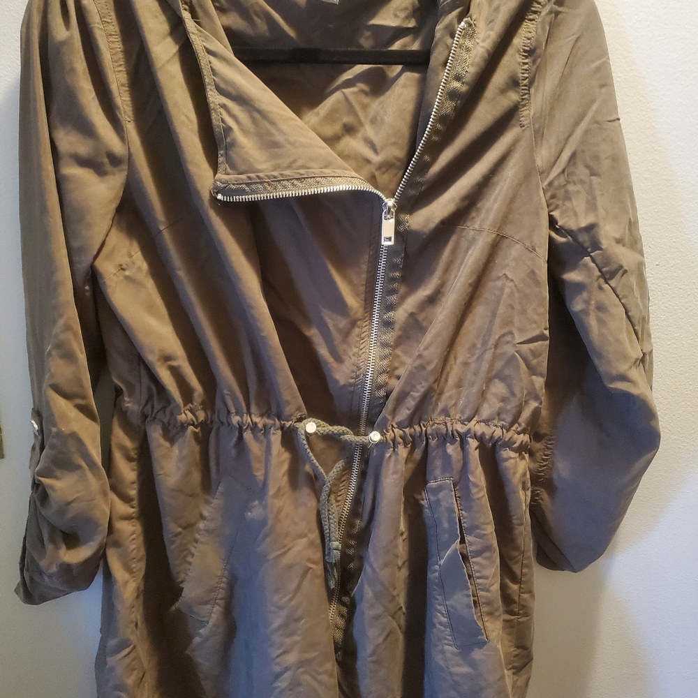 Forever 21 Casual Jacket- Size Medium - Olive Green-Lightweight-Hooded